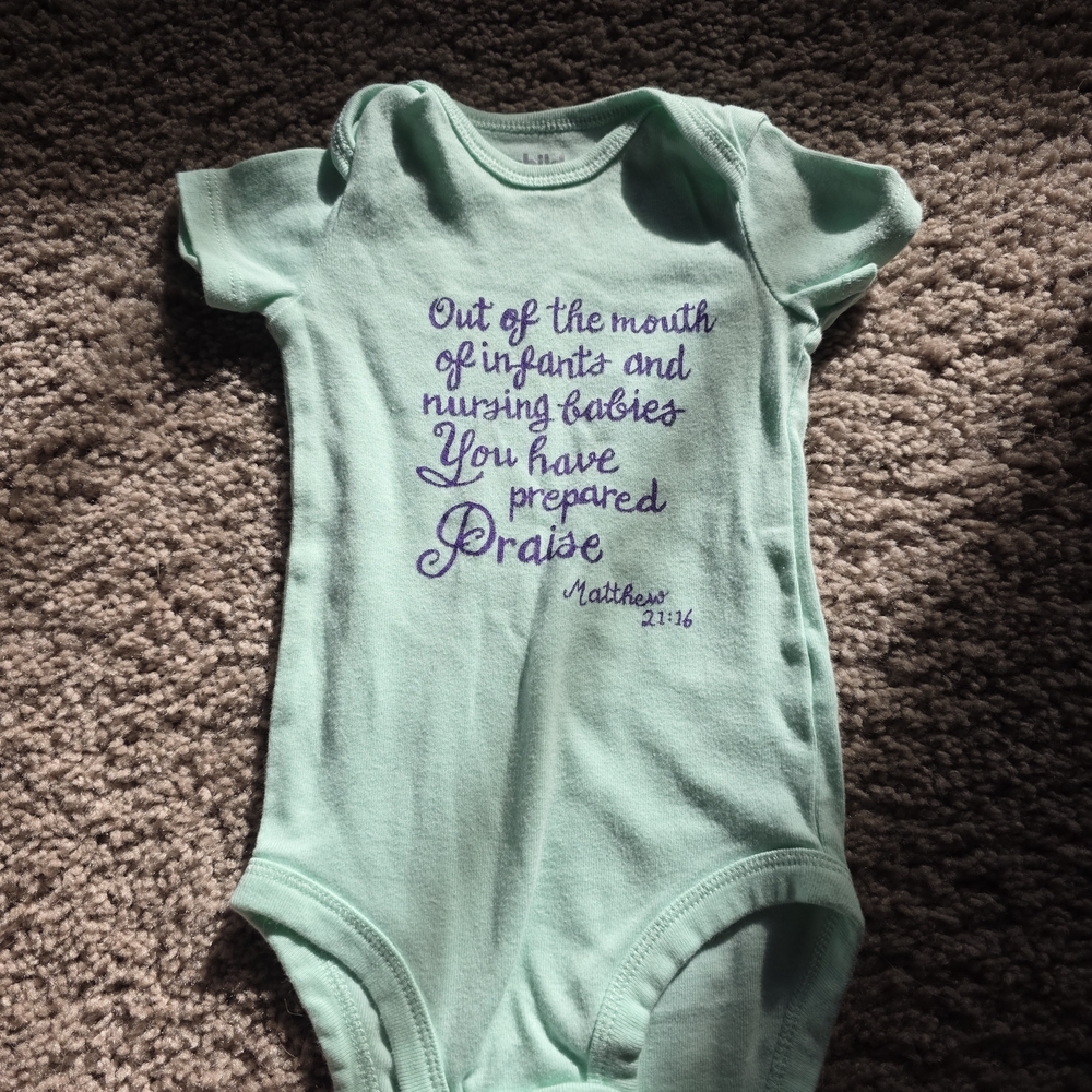 Mint Green Baby Onesie